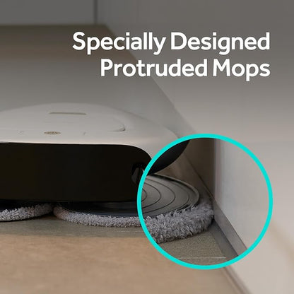EVERYBOT Three-Spin Robot Mop for Hard Floors - Ultra-Quiet 43dB, Powerful Three Mops Wiping, Long Battery & Large Water Tank, Remote Control, Global Design Award Winner