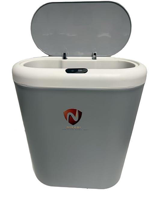 NIREGI Smart Sensor Trash Can – 4 Gallon Touchless Automatic Garbage Bin (Gris)