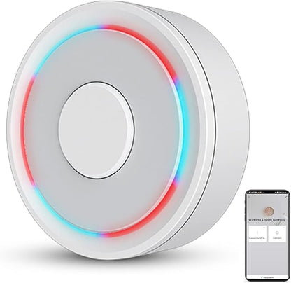 Tuya ZigBee 3.0 Hub: WiFi Smart Home hub, Zigbee Hub Gateway, Smart Life App & Voice Control, Smart Home Bridge Wireless Remote Controller Compatible with Alexa Google Assistant (Wireless)