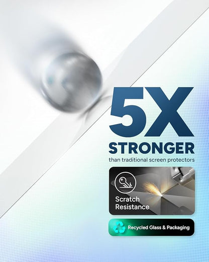 ZAGG Glass Elite Screen Protector for iPhone 16 Pro Max - 5X Stronger, Reinforced Edges, Ultra-Strong Tempered Glass, Scratch Resistant, Anti-Smudge, Easy Installation, InvisibleShield, Eco-Friendly