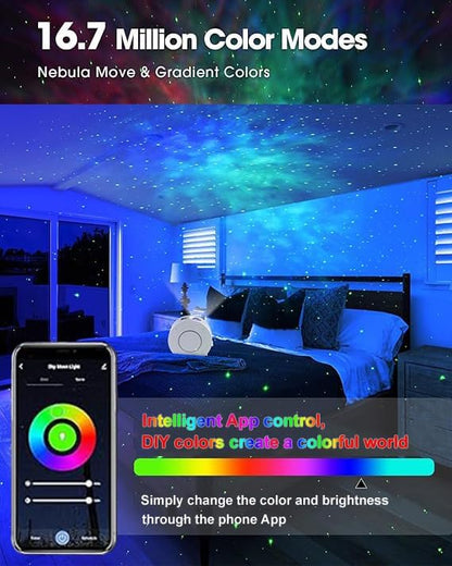 Star Projector,Smart APP & Voice Control Galaxy lamp, Compatible with Alexa & Google Home, for Kids Adults Bedroom