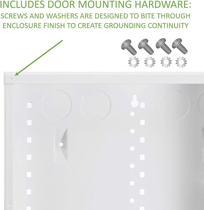 On-Q 20" Structured Media Enclosure with Hinged Cover Lock, Glossy White, Surface or Flush Mount