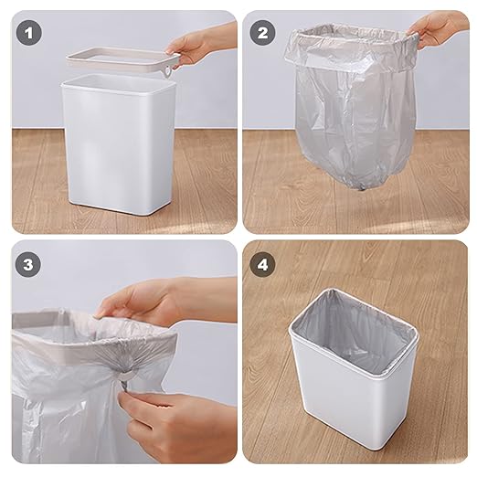 3 PACK - Bathroom Garbage Can with a Lid - 2.5 Gallon Automatic Trash Cans Touchless - Bedroom, Office - Small Smart Trash Can - Plastic, Narrow, Auto Open - Motion Sensor Trash can Bathroom ( White )