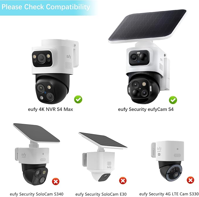 Gutter Mount for eufy 4K NVR S4 Max and eufyCam S4, No Drill Aluminum Mounting Bracket, 1 Pack