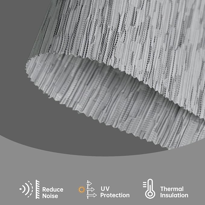 Motorized Blinds with Remote, Light Filtering Smart Blinds for Windows Automatic Roller Shades Compatible with Alexa, Motorized Shades Customized for Living Room Home Office (Jacquard Grey)