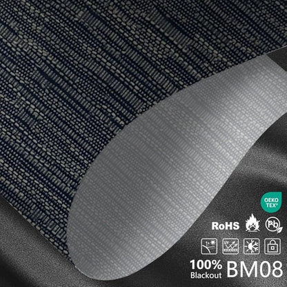 Motorized Blackout Roller Shades with Remote – Smart Blinds for Bedroom, Alexa Google Home Siri, Matter Compatible, Custom Electric Window Shades, Cordless Rechargeable