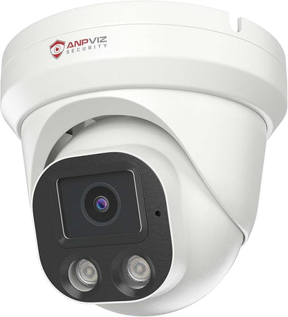 Anpviz 4K PoE IP Camera, 8MP Turret Security IP Camera Outdoor Indoor Wired, AI Human Vehicle Motion Detection, 100FT Smart Dual Light Color Night Vision, Built-in Mic, Waterproof, NDAA (U Series)