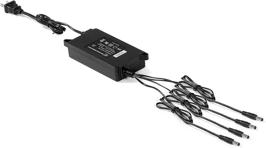 Amcrest 4-Camera 12V Power Supply for 4K (8-Megapixel) HDCVI, and Analog Security Cameras, US12V4CH-4K (Black)