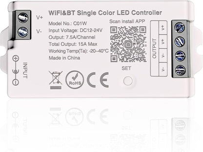C01W Single Color LED Controller Tuya WiFi 2.4G RF PWM Dimmer for LED Strip