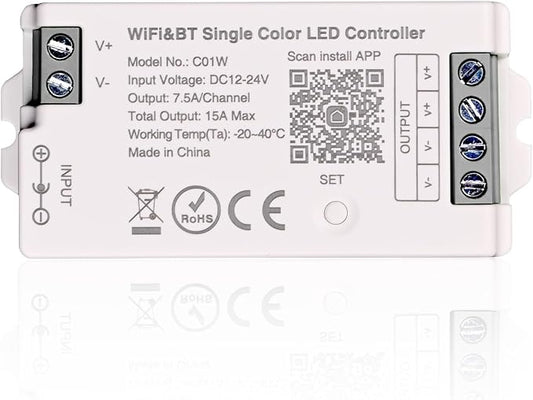 C01W Single Color LED Controller Tuya WiFi 2.4G RF PWM Dimmer for LED Strip