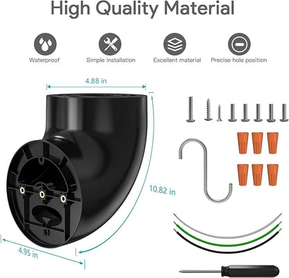 Eave Mount for Ring Floodlight Cam Wired Pro/Plus,Ring Floodlight Cam Pro (2nd Gen), Blink Wired FloodLight Camera &Wyze Flood Light Camera V2/Pro and Roku Floodlight Cam