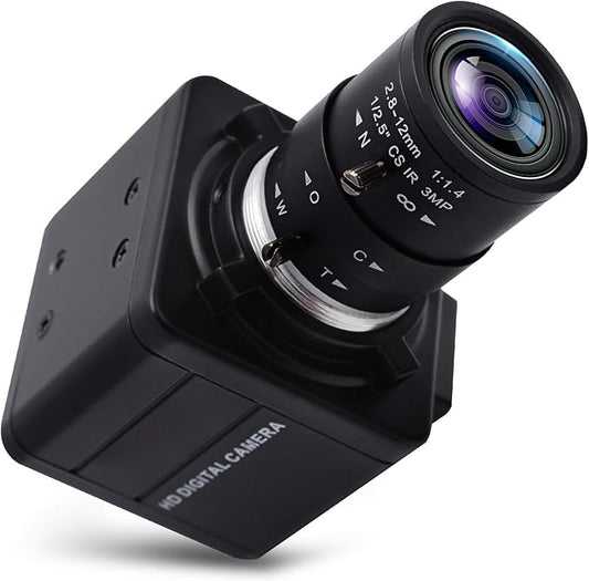 SVPRO USB Camera with Zoom,2.8-12mm Varifocal Lens 8MP Manual Focus Webcam,High Definition USB with Camera for Computer with Sony IMX179 Sensor