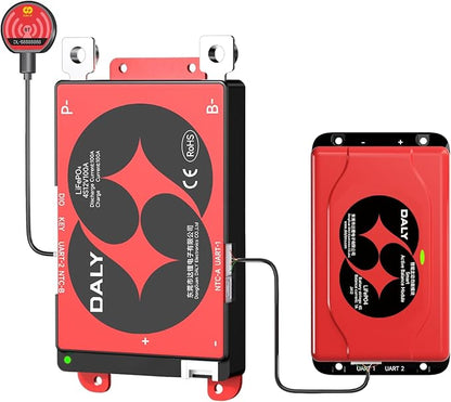 DALY BMS 12V 4S 100A Balance - 1A Active Cell Balancing BMS with Bluetooth Module for 12V LiFePO4 Battery Pack for RV trolling Motor Battery Portable Power Station