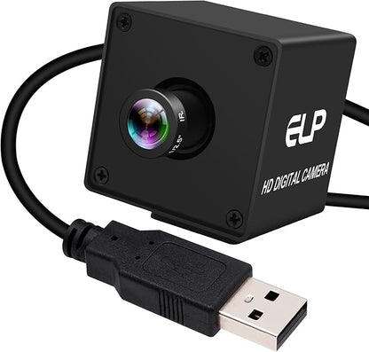 12MP USB Camera 1080P@120fps High Speed Industrial Security 4K USB Webcam with 16mm Narrow Field of View M12 Lens Low Light PC Golf Swing Cam Plug and Play for Linux Windows Mac OS