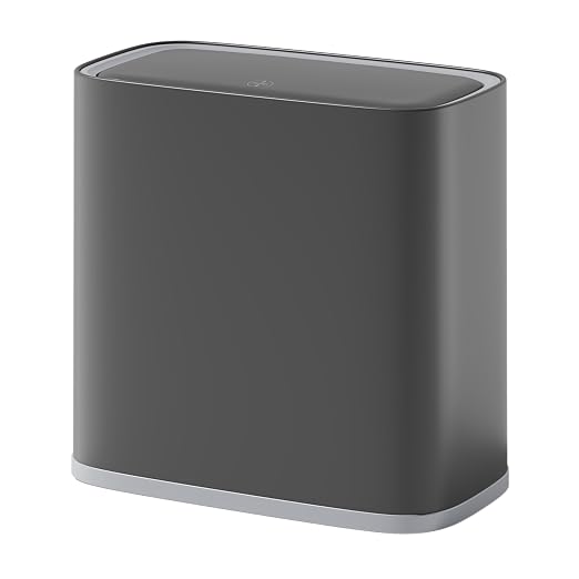 2.6 Gallon Small Slim Bathroom Trash Can with Lid, Dog Proof Garbage Can