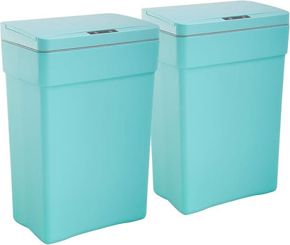 13 Gallon Trash Can Plastic Kitchen Trash Can Automatic Touch Free High-Capacity Garbage Can with Lid for Bedroom Bathroom Home Office 50 Liter (Blue)