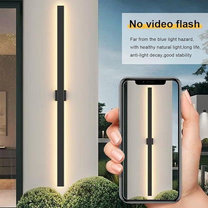 Aipsun Black Outdoor Wall Sconces 3000K 4000K 6000K 71in Modern Exterior Light 1 Pack, Long LED Linear Wall Light Outside Lighting for Entrance, Hallway, Garage, Porch(3CCT)