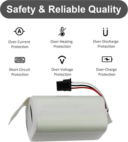 MULS ABL-G Battery for iRobot Ro omba Combo Essential, Combo&Mop Y0110 Y011020 Y0140 Y011040 Y014020 Y011240 Vac Q011 Q011020 Q0120 Q012020 RVG-Y1 RCC-Y1 Robot Vacuum Mop Combo Cleaner 14.4V 2800mAh