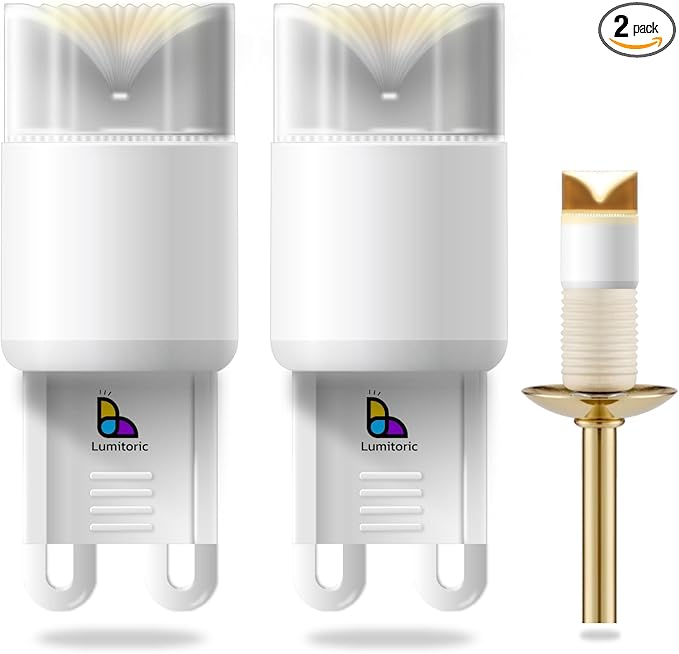 2 Pack G9 LED Bulb Dimmable, 35 Watt Halogen Replacement, Omnidirectional 360° Beam Angle, 93 Ra, 3000K Warm White, G9 for Chandelier/Vanity Light, Over Range Microwaves, Under Cabinet