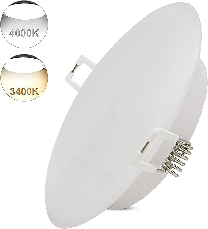 12 Volt RV LED Recessed Ceiling Light, 3-Inch RV Puck Light, Dimmable 4W 3500K Warm White, RV Flush Mount Interior Light for RV Boat Trailer Camper Motorhome Truck Yacht Van,1Pack