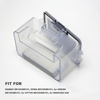 Robot Vacuum Replacement Parts Fit for MAMNV BR150/BR151, for ZCWA BR150/BR151, for ONSON BR150/BR151, for GTTVO BR150/BR151, for MANVINS G20 (2PC- Dustbin& Watertank)
