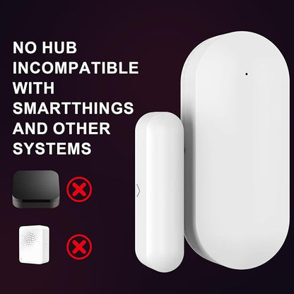 Door and Window Alarms for Home,No Hub NO Monthly Fee Door Alarms for Kids Safety,WiFi-Connected for Smart Life or Tuya APP Control,Compatible with Alexa,Easy to Install,Long Battery Life