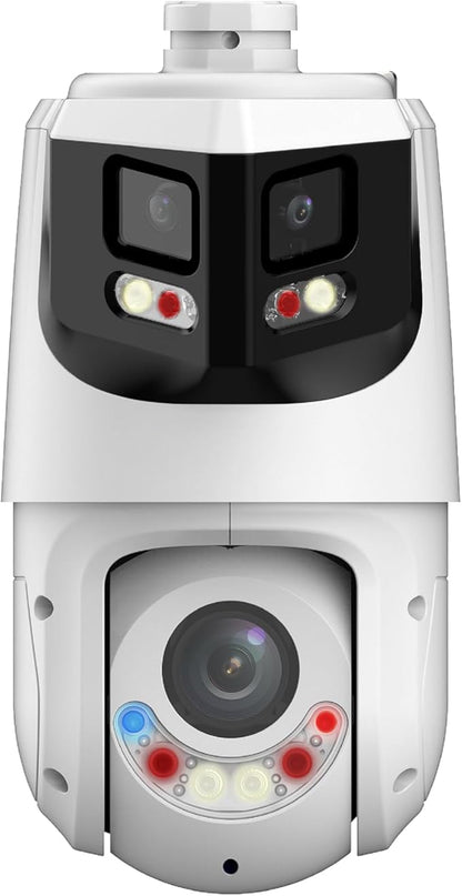 EmpireTech IP POE Panoramic & PTZ Wired Camera Dual Lens 8MP + 4MP 25x Starlight Smart Dual Light,Perimeter Protection,PTZ4E25X-T180