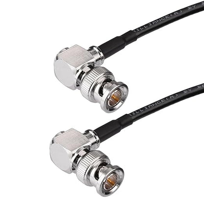 Superbat 3G/6G/12G SDI Cable 2ft BNC Cable 75 Ohm Thin Precision SDI Video Cable Right Angle Supports HD-SDI/3G-SDI/4K/8K Monitor Surveillance Camera CCTV System
