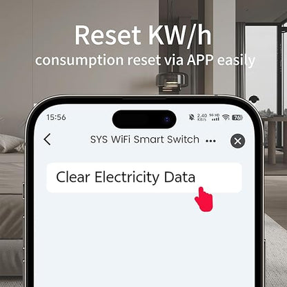 TONGOU Smart Wifi Switch, 1P+N AC90-240V 1-50A, Smart Life/Tuya APP Remote Control, with Power Monitoring, Export/Clear Power Data, DIN Rail Mounted, with LCD Display, Recloser Function, FCC Certified