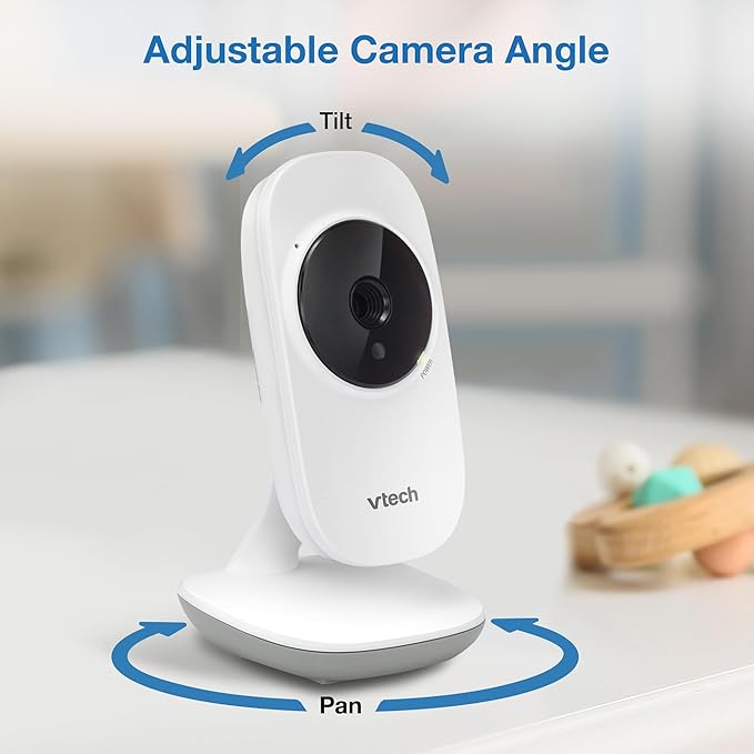 VTech VM819-2 Non-WiFi Video Baby Monitor with 2 Cameras, 1000ft Range, 19-Hour Battery – Night Vision, Temperature Sensor, Lullabies, 2-Way Audio, Secure FHSS Transmission