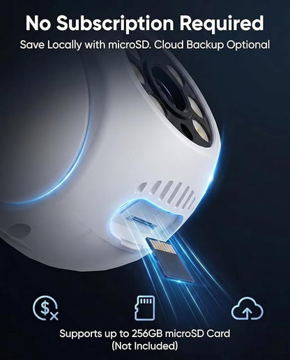 2.5K 4MP Security Camera Outdoor 5G/2.4G WiFi 360°View Color Night IP65 PTZ