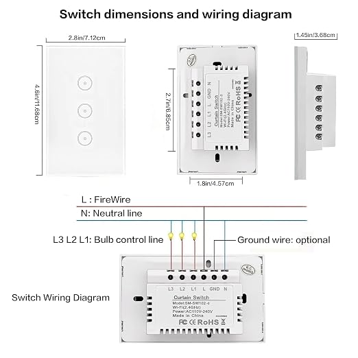 Jinvoo Smart Light Switch, WiFi Light Switch, Smart Switchh, Alexa Lightt Switchh, Compatible with Alexa and Google, Smart Life Control, Glass Panel Timer, No Hub Required (3 Gang)