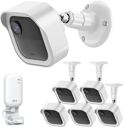 All-New Blink Outdoor Camera Wall Mount, 360° Adjustable Mount and Weather Proof Protective Housing with Blink Sync Module Outlet Mount for Blink Outdoor 4/2K+/3rd Gen Camera System (White, 5 Pack)