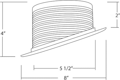 NICOR Lighting 6 in. White Recessed Slope Trim with Baffle (17711)