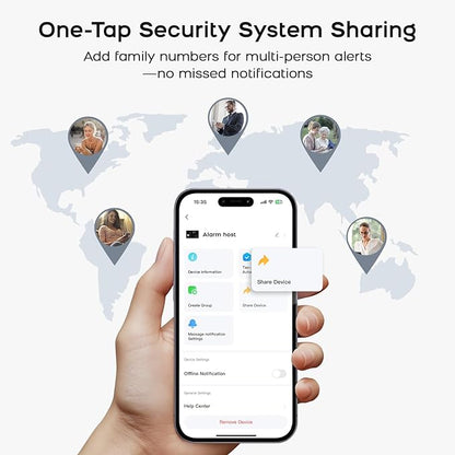21Piece Wireless Home Security Systems,WiFi+4G App Control withReal-Time Alert & Auto Alarm Dial Home Alarm System,No Monthly Fees with Door and Window Alarms,Compatible with Alexa for Apartment