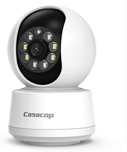 2K 360°Indoor Cameras for Home Security/Baby Monitor, Cat/Pet/Dog Camera with Phone App, 2-Way Audio Smart Home Security Camera 2.4Ghz Night Vision Works with Alexa, No Monthly Fee
