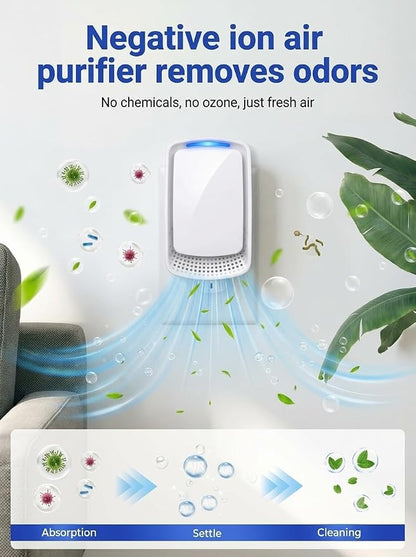 Plug-In Air Ionize,Quiet Work Negative Ion Air Purifier,Filterless & Portable Wall Outlet Air Freshener for Home, Bedroom, Office,Living Room,Pet Room,Small Air Cleaner(4 Pack)