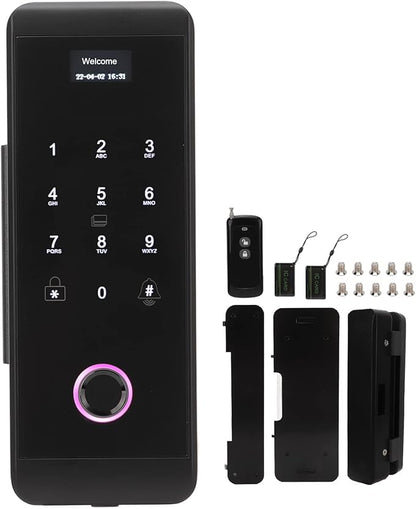 Dioche Biometric Door Lock, Keyless Entry, 4 Unlock Methods: Fingerprint, Password, IC Card, Keypad, Black
