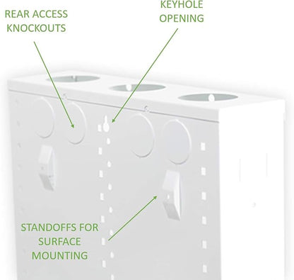 On-Q 42" Structured Media Enclosure with Hinged Cover Lock, 20 Gauge CRS, Versatile Mounting