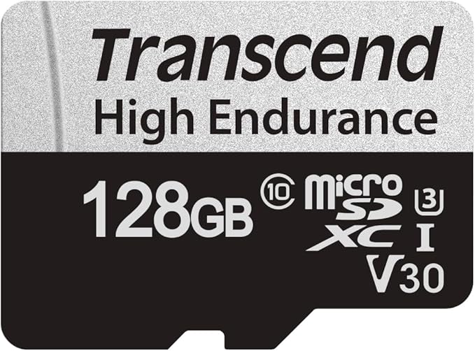 Transcend USD350V Micro SD Card 128GB, U3 V30 Memory Card for Nintendo-Switch/Dash cam/Security Cam/Surveillance/GoPro/Insta360/DJI/Drone/Action Cam, Up to 100MB/s, Full HD Video Recording w/Adapter