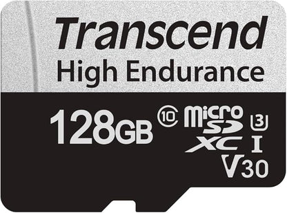 Transcend USD350V Micro SD Card 128GB, U3 V30 Memory Card for Nintendo-Switch/Dash cam/Security Cam/Surveillance/GoPro/Insta360/DJI/Drone/Action Cam, Up to 100MB/s, Full HD Video Recording w/Adapter