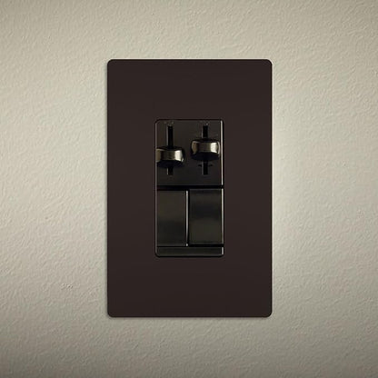 Legrand Pass & Seymour 450W LS Series Preset Dimmer Light Switch for Dimmable LED & CFL Bulbs Plus 1.6A Ceiling Fan Control, Single Pole/3-Way, LSCLDC163P, Brown, 1 Count
