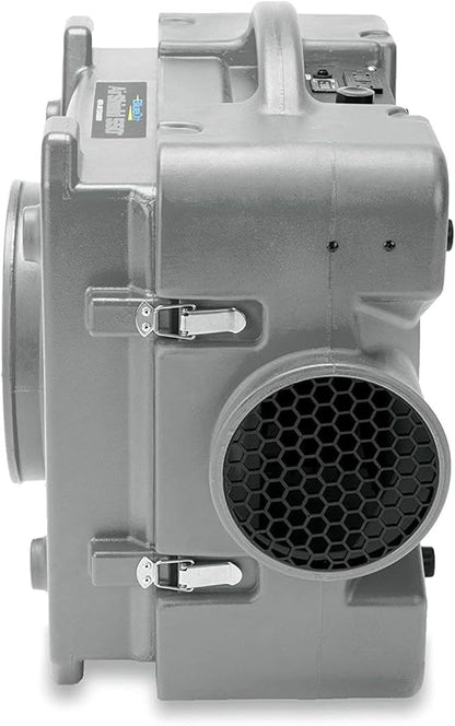 BlueDri Air Shield 550 HEPA Air Scrubber, Water Damage Restoration Equipment Air Purifier, Covers 1400 Sq. Ft, Daisy Chain Capable, For Commercial Use, Gray, BD-AS-550