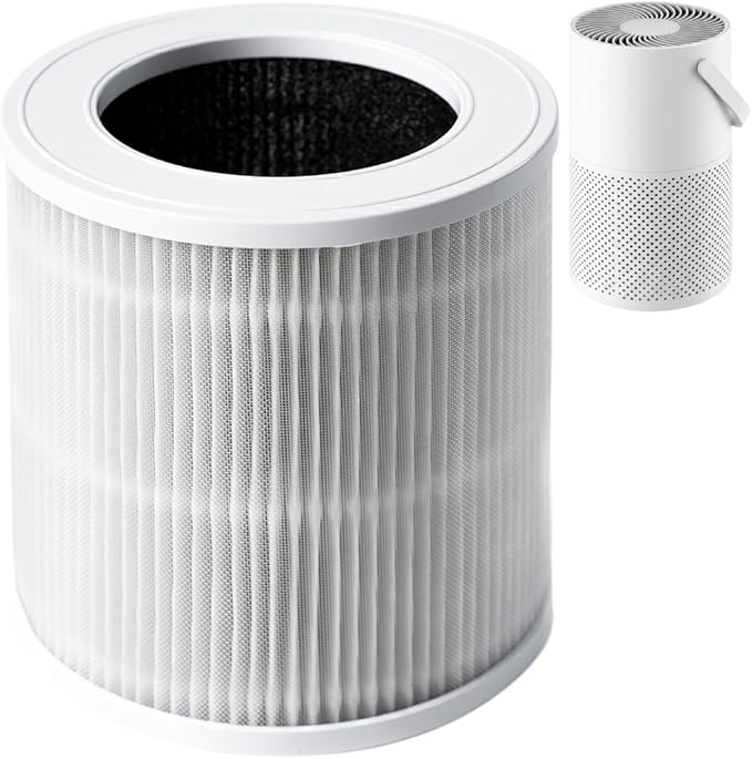 Hazel & House Compatible HEPA Air Purifier Replacement Filter Long-Life Mechanical HEPA Filter for Home, Bedroom & Office, Easy Install Filter for HH-Air-Purifier