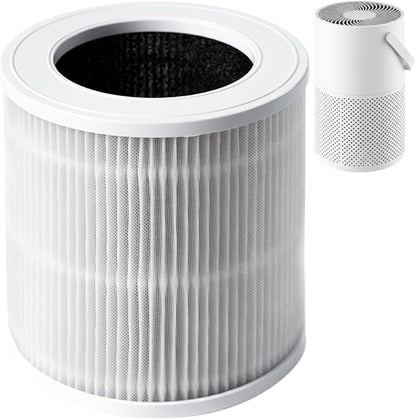 Hazel & House Compatible HEPA Air Purifier Replacement Filter Long-Life Mechanical HEPA Filter for Home, Bedroom & Office, Easy Install Filter for HH-Air-Purifier