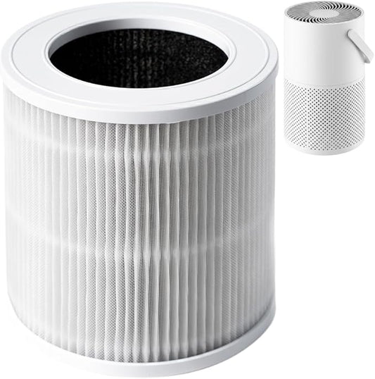 Hazel & House Compatible HEPA Air Purifier Replacement Filter Long-Life Mechanical HEPA Filter for Home, Bedroom & Office, Easy Install Filter for HH-Air-Purifier