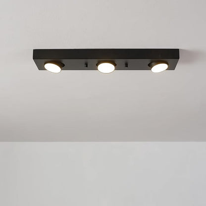 Globe Electric 3-Light Matte Black LED Integrated Track Lighting | Ultra-Low Profile, Adjustable Heads, Dimmable, Modern Ceiling Light for Kitchen, Bathroom Vanity, Living Room, Model 59941