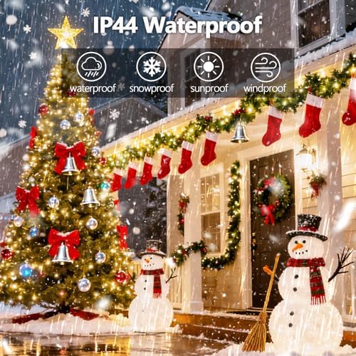 Voice Control 88 Ft 240 LED Smart String Lights with Remote, Warm White