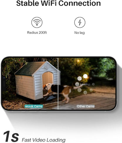 WUUK Doorbell Camera Wireless No Subscription 2K, Wired Video Doorbell