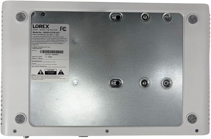 Lorex Connect 8-Channel NVR System with Four 4K IP Bullet Cameras | New APP | Color Night Vision | 2-Way Talk | Deterrence Light | Motion Detections | Quiet NVR | Local Recording with No Monthly Fee